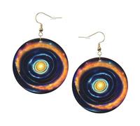 Space Spiral Cosmic Energy Leather Round Earrings Color Valentine'S Day Festival Activities Fashion Women'S