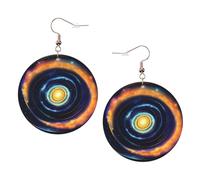 Space Spiral Cosmic Energy Leather Round Earrings Color Valentine'S Day Festival Activities Fashion Women'S