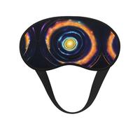 Space Spiral Cosmic Energy Print Blackout Sleep Mask - Side Sleeper Eye Cover, Soft Comfort, Perfect for Travel, Meditation