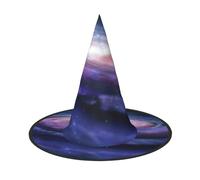 Space Spiral Cosmic Energy Print Halloween Witch Hat,Foldable Spire Hat,Suitable For Halloween Carnival,Masquerade,Party Costume Accessories