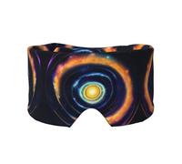 Space Spiral Cosmic Energy Print Sleep Eye and Ear Muffs Mask - Adjustable Yoga Travel Headband, Keep Warm Shading Comfortable Aid