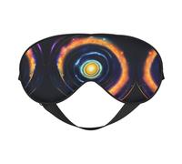 Space Spiral Cosmic Energy Print Soft Eye Mask – Comfortable Sleep, Blocks Light, Full Eye Coverage, Ideal for Travel, Meditation
