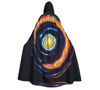 Space Spiral Cosmic Energy Print Unisex Adult Hooded Comfortable Cloak Cosplay Costume Halloween Christmas Carnival