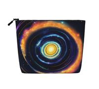 Space Spiral Cosmic Energy Print Women'S Makeup Make Up Bag Zipper Pouch Travel Storage Pouch Large Capacity Purse