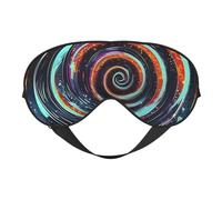 Space Spiral Cosmic Print Breathable Full-Cover Eye Mask Stylish Adjustable Nap Night Restful Environment