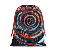 Space Spiral Cosmic Print Convenient Reusable Drawstring Gift Pouches Holiday Parties Fashionable Men Women