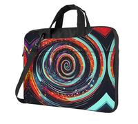 Space Spiral Cosmic Print Ultra Slim Portable Shoulder Laptop Bag For Work Business Travel 13 14 15.6 Inch, Black, 13 inch