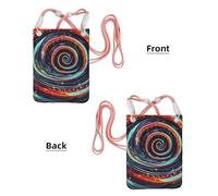 Space Spiral Cosmic Print Women Men Mobile Phone Crossbody Bag Cell Pouch Wallet for Travel Accessory