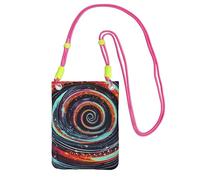 Space Spiral Cosmic Print Women Men Mobile Phone Crossbody Bag Cell Pouch Wallet for Travel Accessory