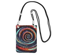 Space Spiral Cosmic Print Women Men Mobile Phone Crossbody Bag Cell Pouch Wallet for Travel Accessory