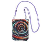 Space Spiral Cosmic Print Women Men Mobile Phone Crossbody Bag Cell Pouch Wallet for Travel Accessory