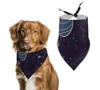 Space Star Pattern Dog Bandana Triangle Dog Scarf Washable Polyester Dog Bibs Cute Pet Bandana for Medium Large Dogs Puppy and Cats