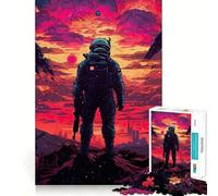 Space Star Warrior Jigsaw Puzzles for Adults 1000 Pieces Mental Logic Toy Gentle Relax Firm Cut Santa Wish List 38x26cm
