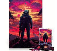 Space Star Warrior Jigsaw Puzzles for Adults 1000 Pieces Mental Logic Toy Gentle Relax Firm Cut Santa Wish List 38x26cm