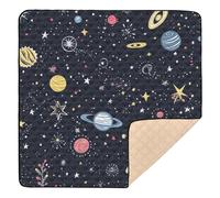 Space Starry Sky Cosmic Planet 1_1 Soft Foam Baby Activity Play Mat for Floor Water Resistant Activity Entertainment Mat for Baby Kids Toddlers Infants, 50'' x 50''