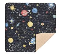 Space Starry Sky Cosmic Planet 1_3 Soft Foam Baby Activity Play Mat for Floor 1-Piecing Baby Kick Crawling Mat for Baby Kids Toddlers Infants, 50'' x 50''