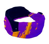 Space Stars Floating From a Gold Saxophone Women’s Headbands Elastic Wide Turban Headband Soft Head Bands Non Slip Hairband for Yoga Workout Sport Running