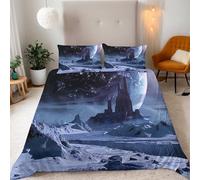 Space Station Duvet Cover Sets International Space Station Bedding Set Single Size - 135x200cm, Kids Quilt Covers Bedding Set Microfibre Polyester 1 Duvet Cover With 2 Pillowcase