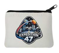 Space Station Mission to Mars and Earth Neoprene Coin Purse Pouch 10x11cm White