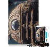 Space Station Orbiting Earth 1000 Pieces Jigsaw Puzzles for Teenagers Brain Skill Leisure Time Exact Edge Thoughtful Gift 38x26cm