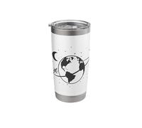 Space Station Orbiting Earth from a Distance Stainless Steel Insulated Tumbler