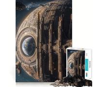 Space Station Orbiting Earth Jigsaw Puzzles 1000 Piece for Teenagers Mind Skill Toy Cozy Relax Design Assembly Thoughtful Gift 50x75cm