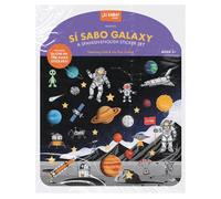Space Sticker Book: Reusable Puffy Sticker Activity Book for Kids : With 30+ Glow-in-the-Dark Stickers, 2 Fold-Out Play & Go Scenes, and Travel Handles