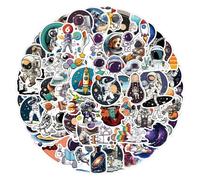 Space Stickers for Laptop(100 PCS),Gift for Children Teens Adults Girl Boys,Astronaut Waterproof Stickers for Skateboard,Scrapbook,Bike,Phone,Computer,Luggage Water Bottle Guitar