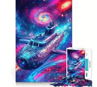 Space Submarine 1000 Pieces Jigsaw Puzzles for Teenagers Boost Memory Stress Release Premium Cut Cherished Gift 38x26cm