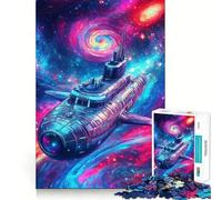 Space Submarine Hard Jigsaw Puzzle for Adults 1000 Pieces Recall Upgrade Gentle Relax Clear Cut Unique Gift 50x75cm