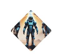 Space Suit And Boots Pattern Car Air Fresheners 4 Pcs Square Hanging Aromatherapy Tablets Scented Fresheners For Bedroom Bathroom