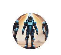 Space Suit And Boots Pattern Car Air Fresheners 6 Pcs Round Shape Hanging Aromatherapy Tablets Scented Fresheners For Bedroom Bathroom