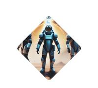 Space Suit And Boots Pattern Car Air Fresheners 6 Pcs Square Hanging Aromatherapy Tablets Scented Fresheners For Bedroom Bathroom