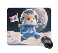 Space - Suit Hamster Mouse Pad Square Mouse Mat Non-Slip Rubber Base Mousepad Wireless Mice Mat for Gaming, Office & Home, Waterproof Mouses Mats for Laptop/Desktop 25 * 30cm