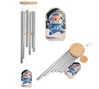 Space - Suit Hamster Wind Chimes for Outside Memorial Wind Chimes Outdoor Windchime with 6 Tuned Aluminum Tubes Sympathy Windchimes Elegant Outdoor Ornament for Garden, Patio, Porch