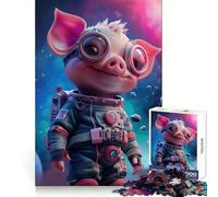 Space Suit Piglet 1000 Piece Jigsaws for Teenagers Puzzle Logic Toy Together Fun Precision Cut Stylish Gift 38x26cm
