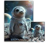 Space Suit Seal on Planet Jigsaw Puzzles for Adults 1000 Piece Puzzles for Adults Interactive Family Game Ideal Family Activity Game 1000 PCS(75x50cm)