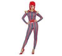 Space Superstar Ziggy Stardust Costume Mens Womens Fancy Dress UK 8-18