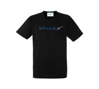 Space T-Shirt - Astronaut Graphic Tee - Unisex Sci-Fi Space Lover Shirt - Casual Cotton Short Sleeve NASA Fan Gift Inspired Space X t-Shirt Kid's Adult - Kids Unisex Printed T-Shirt Black
