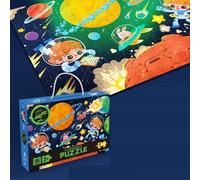 Space Theme 3D Jigsaw Puzzle, 120 Pieces, Luminous Design for Ages 3+, Educational Astronaut Pattern