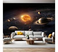 Space Theme Mural Wallpaper Star Movement in The Sky Photo Wallpaper 3D Effect 200 x 140 cm Non-Woven Wall Mural Home Bedroom Living Room Tv Background Poster Decoration