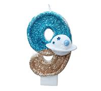 Space Theme Number 9 Spaceship Candles - Astronaut & Spaceman Birthday Candles for Outer Space Themed Parties