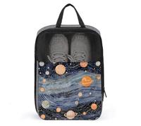 Space Themed Art Shoe Bag Shoe Bags for Travel Waterproof Shoe Bag Shoes Storage Organizer with Zipper & Handle Sneaker Bag Shoe Pouch Golf Shoe Bag Soccer Cleat Bag, style, One Size, Shoe Bags for