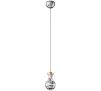 Space Themed Astronaut LED Pendant Light Modern Chrome Black Mini Indoor Hanging Lamp Nordic Decorational Chandelier for Boys Girls Bedroom Childrens Room Nursery Kitchen Island Playroom(Chrome-sittin