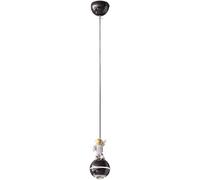 Space Themed Astronaut LED Pendant Light Modern Chrome Black Mini Indoor Hanging Lamp Nordic Decorational Chandelier for Boys Girls Bedroom Childrens Room Nursery Kitchen Island Playroom(Black-standin