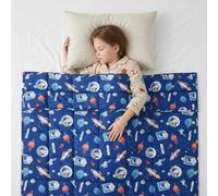 Space Themed Weighted Blanket, Fluffy Quilted Pockets Throw with Non-Toxic Glass Beads, Therapy Anxiety Relief Insomnia Autism, Soft and Cozy Astronaut Galaxy Planet Throw Blanket, 100 x 150cm - 3kg