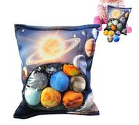 Space Throw Pillow - Cute Room Decor for Soft Doll Cushion | Plush Pillow with Planet Doll Set, Bedroom Living Room Nursery, Sofa Bed Kids Teens Home Study Office for Decorative Fun Design