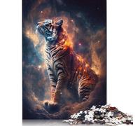 Space Tiger Spirit Puzzle Jigsaws 500 Pieces for Adults Puzzles for Adults Secret Santa Gifts 500pcs (52x38cm)