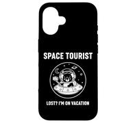 Space Tourist Lost? I’m On Vacation Cosmic Explorer Emblem Case for iPhone 16