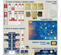 Space Toys: Mission Suryayaan Aditya L1 Rocket Model Satellite Educational Toys for 5+ Year 3D With Rocket Launcher